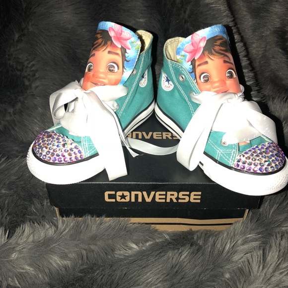 Custom Moana Converse BLING You choose color ๐ - Picture 2 of 8